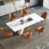 PEPPER CRAB Modern villa luxury rectangular dining table sets