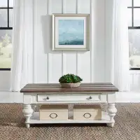 Liberty Furniture River Place Four Leg Coffee Table with Storage