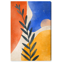 Latitude Run® Abstract That Plant Mid-Century Modern Yellow Canvas Wall Art Print