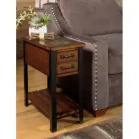 Wildon Home® 3013 Natural Slate End Table with Storage
