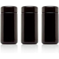 Ebern Designs Tall Black Ultraviolet Refillable Empty Glass Screw Top Jar