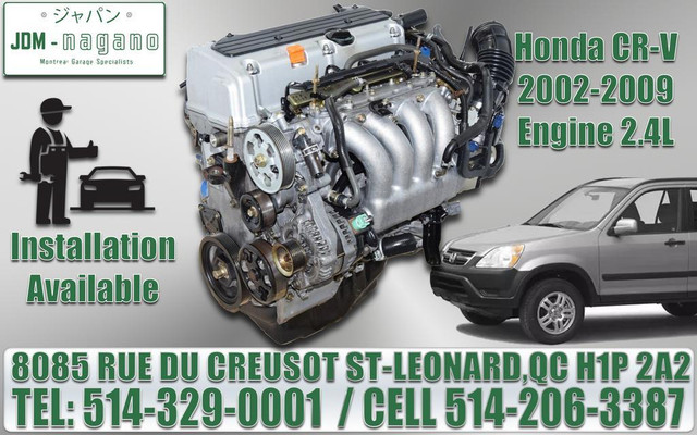 Moteur JDM 2.4 K24A Honda Accord 2008 2009 2010 2011 2012 Engine JDM K24 Motor 08 09 10 11 12 4 Cyl in Engine & Engine Parts in Greater Montréal - Image 3