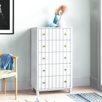 Mistana™ Frary 5 Drawers 27.5" W Solid Wood Standard Chest/Drawer