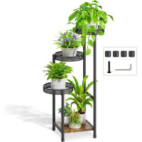 17 Stories 4 Tier Plant Stands Indoor Clearance, Oppro Tall Metal Tiered Plant Stand Outdoor For Multiple Plants, Modern