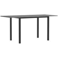 EXTENDING KITCHEN TABLE FOR SIX, DROP LEAF TABLES FOR SMALL SPACES, FOLDING DINING TABLE, DARK GREY