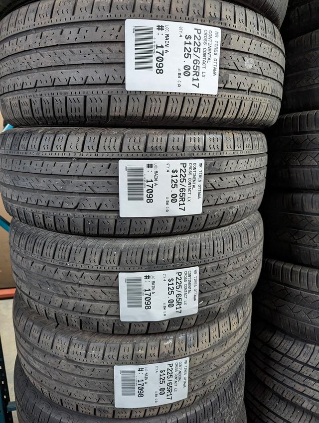 P225/65R17  225/65/17  CONTINENTAL CROSS CONTACT LX ( all season summer tires ) TAG # 17098 in Tires & Rims in Ottawa
