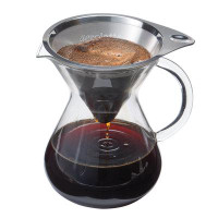 aerolatte Aerolatte Drip Coffee Brewer And Microfilter, Borosilicate Glass And 18/8 Stainless Steel, 2-servings, 12-ounc