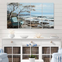 Design Art Coastalwindows Windows To The I - Nautical & Beach Wall Art Living Room - 4 Panels