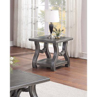 One Allium Way End Table With Open Shelf In Sliver