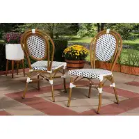 Everly Quinn Lefancy  Gauthier Style Bistro Stackable Dining Chair Set of 2
