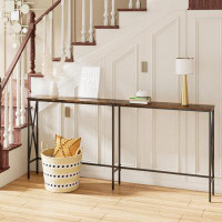 17 Stories 70.9" Console Table, Narrow Long Sofa Table Behind Couch, Skinny Entry Table, Industrial Sofa Table