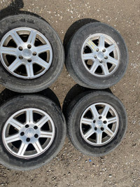 225/55R16 set of 4 Rims &amp; Tires summer  that came off a 2012 chrysler