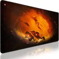 East Urban Home Gaming Mouse Pad,  Extended Mouse Pad, Computer Keyboard Mouse Mat Desk Pad With Non-Slip Base And Stitc