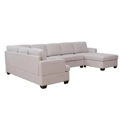 Hokku Designs Modern Large Upholstered  U-Shape Sectional Sofa, Extra Wide Chaise Lounge Couch