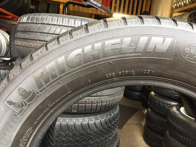 18 in PORSCHE OEM TAKE OFFS LIKE NEW SET OF 4 STAGGERED SUMMER TIRES MICHELIN LATITUDE SPORT 3 235/60R18 AND 255/55R18 in Tires & Rims - Image 2