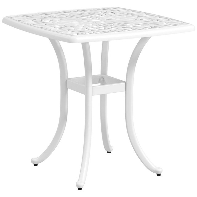 Outdoor Side Table 20.9" W x 20.9" D x 20.9" H White in Patio & Garden Furniture - Image 2