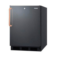 Summit Appliance 24" Wide Built-In All-Refrigerator With Antimicrobial Pure Copper Handle, ADA Compliant