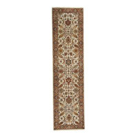 Bokara Rug Co., Inc. One-of-a-Kind 2'7" x 10' Area Rug in Ivory/Red/Brown