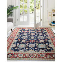 Darby Home Co Navy Classic Traditional Timeless  Area Rug