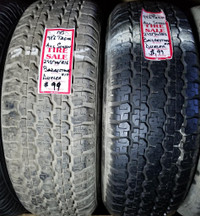 P 245/70/ R16 BRIDGESTONE DUELER  H/T M/S Used All Season Tires 99% TREAD LEFT $200 for THE 2 (both) TIRES /2 TIRES ONLY