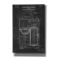 17 Stories Coffee Machine Blueprint Patent Chalkboard by - on