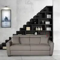 Casa Italia Furniture Canapé-lit en cuir fleur 80 po