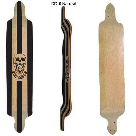 Easy People Longboard Drop Down / Lowrider Series Natural Deck + Grip Tape in Skateboard