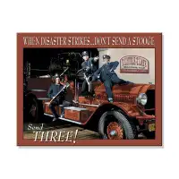 Trinx Three Stooges Fire Dept. Metal Sign