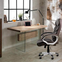 Latitude Run® Office Chair High Back Computer Desk Chair, PU Leather Adjustable Height Modern Executive Swivel Task Chai