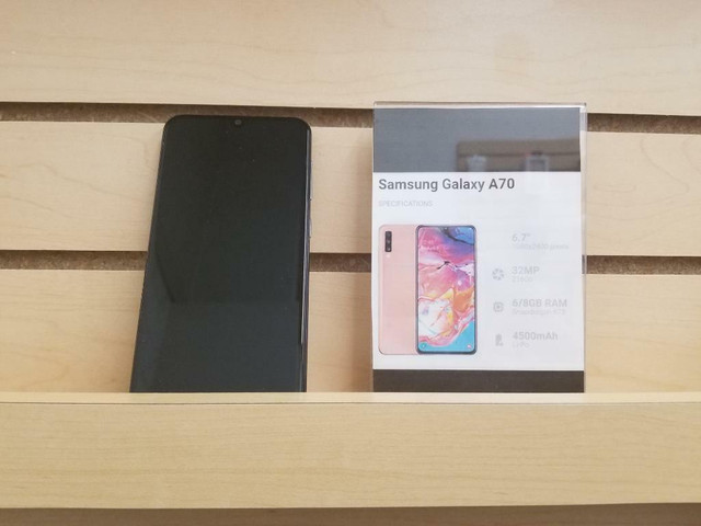 Spring SALE!!! UNLOCKED Samsung Galaxy A70 New Charger 1 YEAR Warranty!!! in Cell Phones