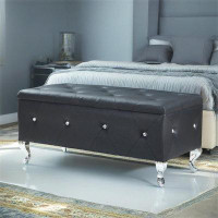 House of Hampton Heimfried Faux Leather Upholstered Storage Bench