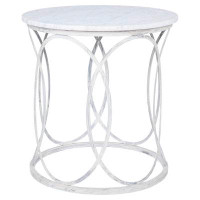 ellahome New Orleans Marble Drum End Table