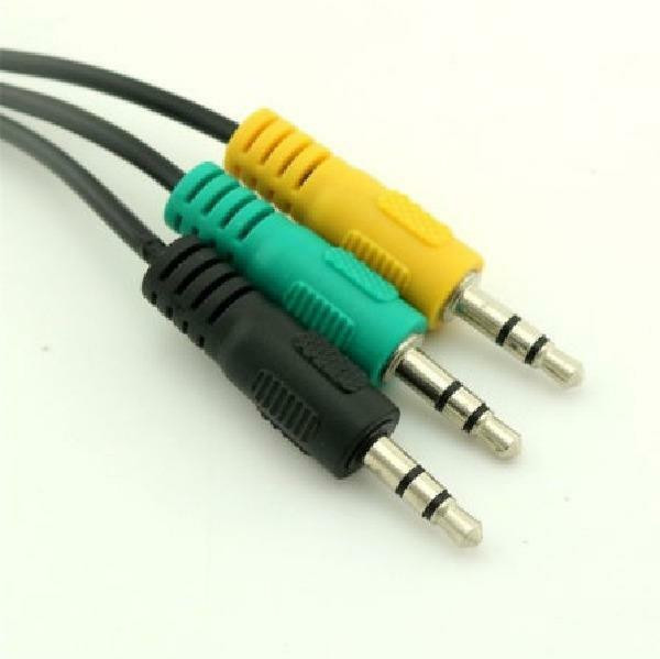 5ft. - 3x 3.5mm Male to 3.5mm Male TRS Audio Cable for 5.1 Channel Computer Speakers dans Câbles et connecteurs  à Grand Montréal - Image 2
