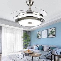 Orren Ellis Modern Ceiling Fan With Remote Control And Light Kit Included