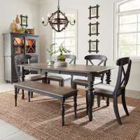 Liberty Furniture Ocean Isle 6 - Person Extendable Pine Solid Wood Dining Set