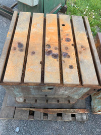 Box table, 710mm x 710mm Heckert tilt, for radial drill