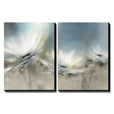 Features: Set includes 2 wall arts Museum stretched canvas Cropped diptych wall art Finished with bl...