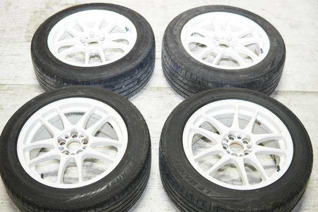 JDM Work Emotion CR Kai Wheels Rims Mags 5x100 16x7 +35 Offset Japan White in Tires & Rims