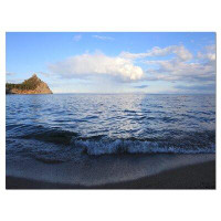 Design Art Wave with Whitecaps on Lake Baikal - Wrapped Canvas Photographic Print