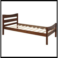 Winston Porter Wood Platform Bed With Headboard And Wooden Slat Support