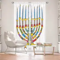 East Urban Home Lined Window Curtains 2-panel Set for Window Size 80" x 82" by Marley Ungaro - Menorahh