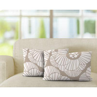 Red Barrel Studio Etna Abstract Floral Indoor/Outdoor Square Pillow