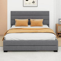 Latitude Run® Apogeeville Queen Upholstered Platform Bed with Trundle and Drawers