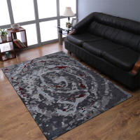 Union Rustic Manns Abstract Handmade Tufted Wool Multi Colour Area Rug