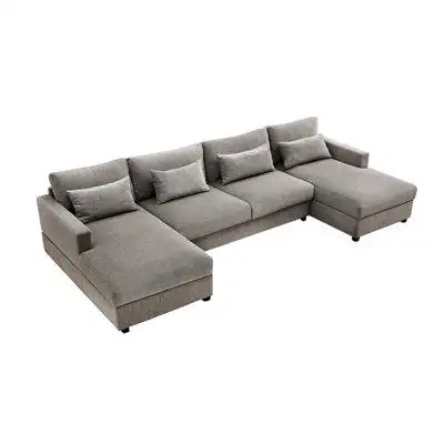 Latitude Run® Modern Large U-Shape Sectional Sofa, 2 Large Chaise With Storage Space For Living Room, 4 Lumbar Support P