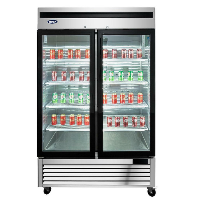 Atosa MCF8707GR 54 Inch Glass Door Refrigerator – Two Section – Stainless Steel Exterior in Other Business & Industrial in Ontario