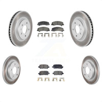 Front Rear Coated Disc Brake Rotor And Semi-Metallic Pad Kit For Chevrolet Impala Limited KGF-100600