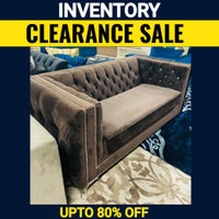 Brown Button Tufted Loveseat on Sale !!!