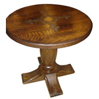 Regis Patrick Collection Savoy Solid Wood Pedestal End Table