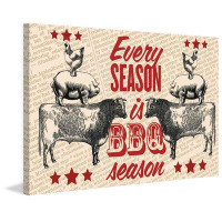 Marmont Hill Bbq Season - Wrapped Canvas Advertisements Print